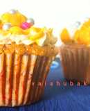 Valentine Day special Carrot 'n' Mango Cupcakes