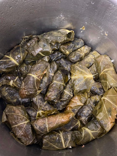 A picture of Pontian Stuffed Cabbage Rolls with Black Cabbage.