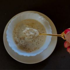 A picture of Taro sago in Coconut.