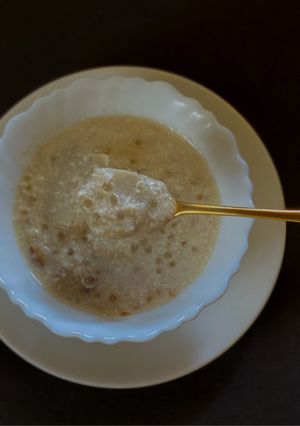 A picture of Taro sago in Coconut.
