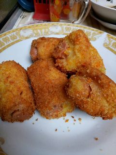 Foto resep Roti goreng isi sosis mayo