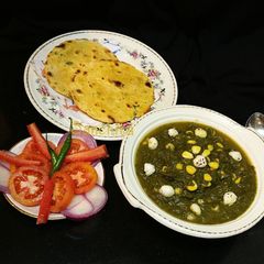 Makhana Corn Hariyali Saag A picture of Makhana Corn Hariyali Saag.