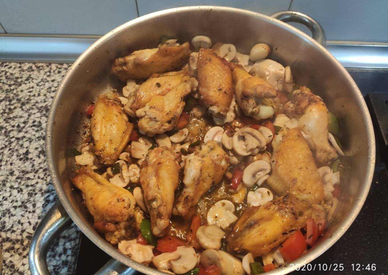 Pollo con verduras, sano y riquísimo