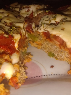 Una foto de Hamburpizza de avena