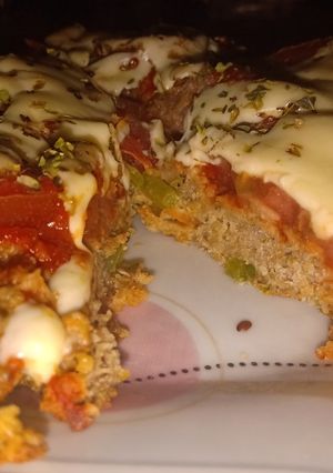 Una foto de Hamburpizza de avena