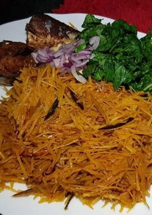 A picture of Ugba and abacha.