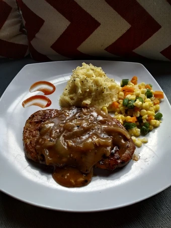 Cara Gampang Membuat Resep Sirloin steak saus Mashroom Blackpaper yang Enak Banget Anti Ribet, Mantap Sekali