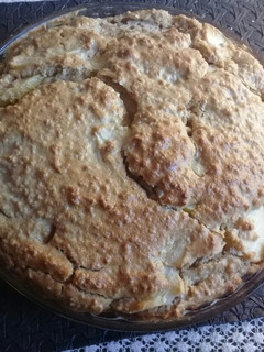 Una foto de Tarta de manzana verde y avena
