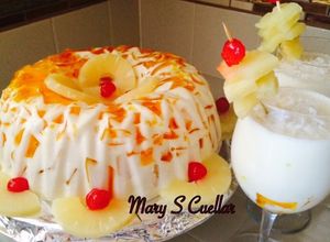 Una foto de Gelatina de piña colada💖💖