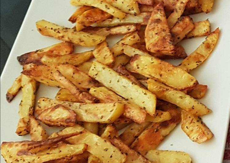 Patatas Fritas Al Horno Receta De Amaya De Rueda Cicuéndez- Cookpad