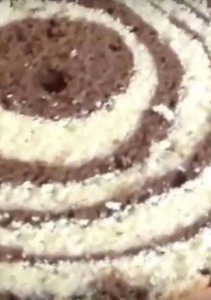 Una foto de Torta de zebra sabor a chocolate