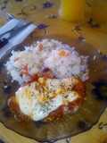 Bondiola a la pizza con arroz fresco.🍽️🍽️
