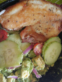 A picture of Fish salad bowl.