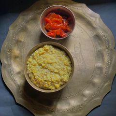 A picture of Til or Sesame Seed Khichudi, a traditional Bengali classic.