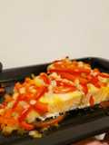 Salmón al horno con tomate y pimentón
