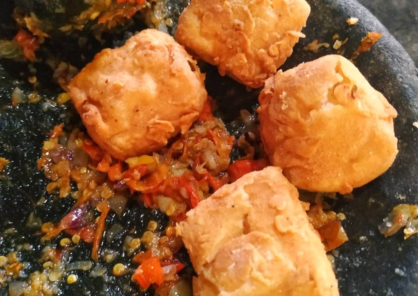 Cara Gampang Menyiapkan Tahu crispy geprek yang Bikin Ngiler