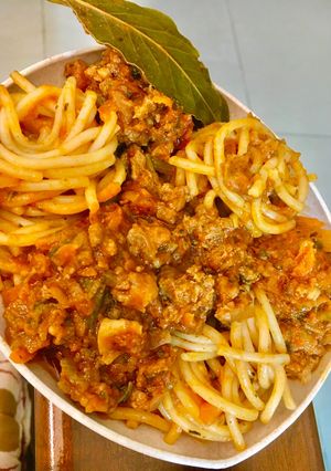Una foto de SALSA TUCO🍝 A LA BOLOÑESA😋🍝🤗