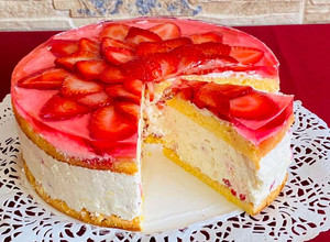 Citromos - epres túró mousse torta recept fotója