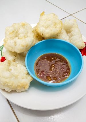 Foto resep Cireng salju kriuk sambal rujak nanas