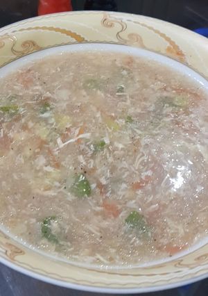 A picture of Hot and sour soup😋.