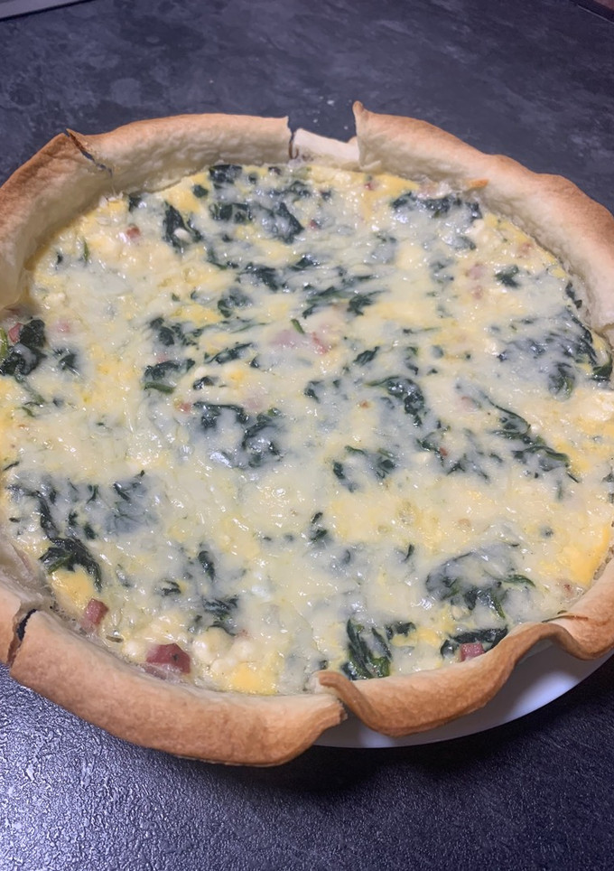 Una foto de Quiche de espinacas
