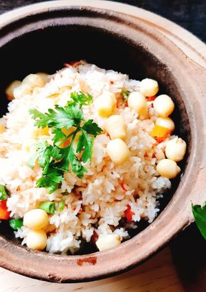 Hình của món Cơm chiên hạt sen.