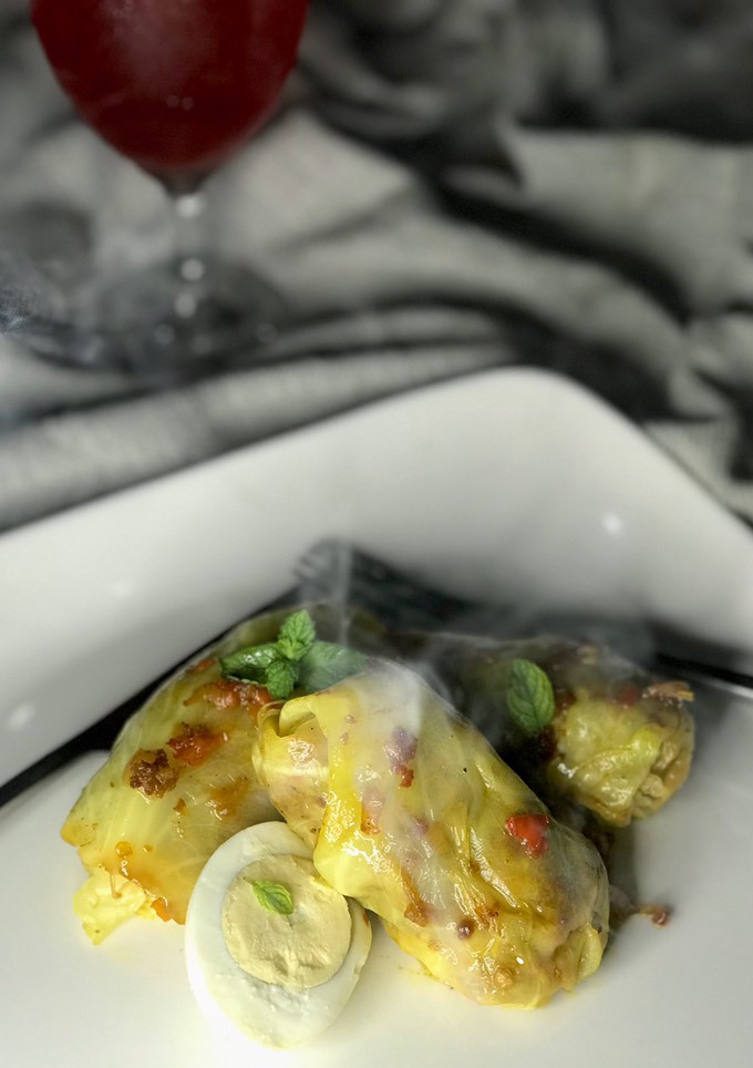 A picture of Cabbage Rolls.