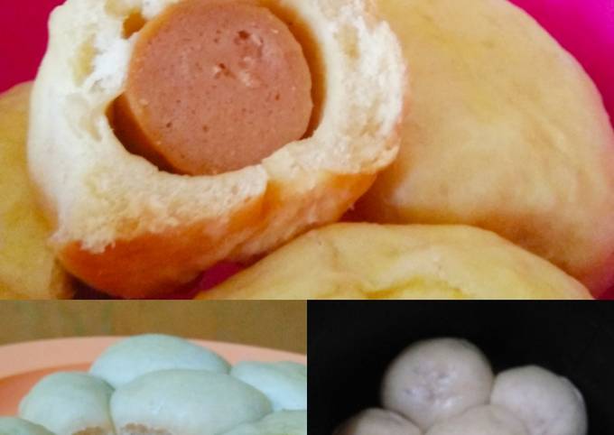 Resep Roti sosis rice  cooker  tanpa  telur  oleh Dewi Sri 