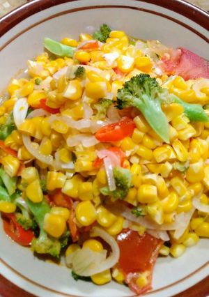 Foto resep Menu Diet 1:Tumis Jagung dan Brokoli Enak dan Sehat Tanpa Minyak
