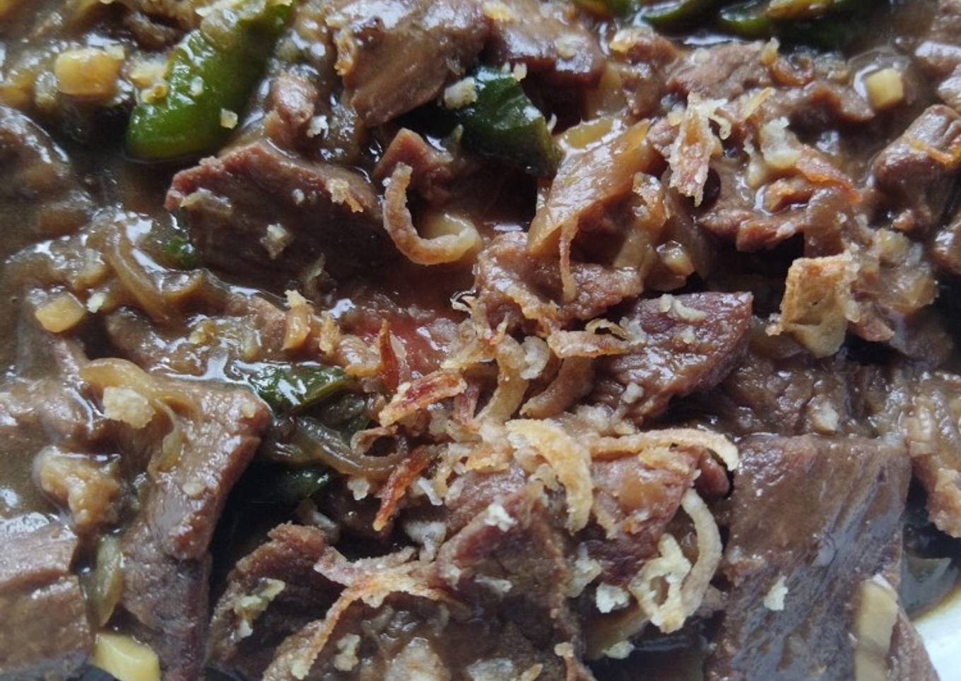 Tumis Sapi Cabe Ijo