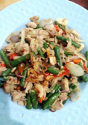 Foto resep Tumis Kacang panjang tuna