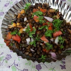 A picture of Boil green chickpeas chatpata chaat masala.