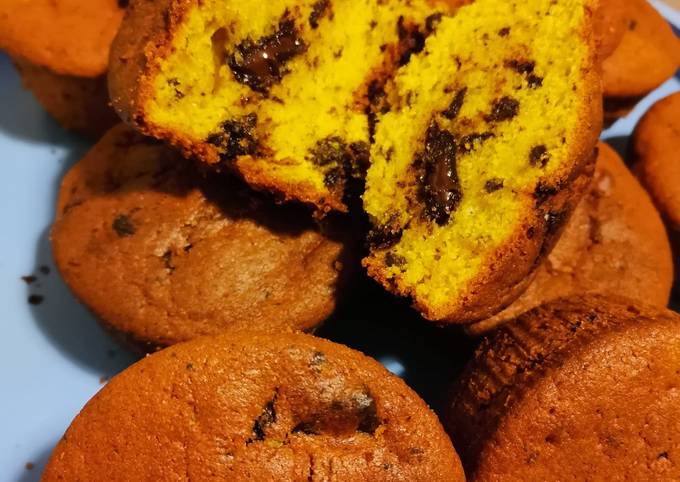 Muffins Zucca e Cioccolato Fondente