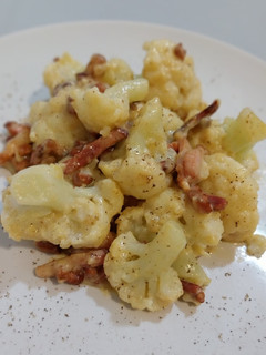 Una foto de Coliflor a la carbonara