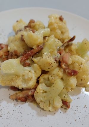Una foto de Coliflor a la carbonara