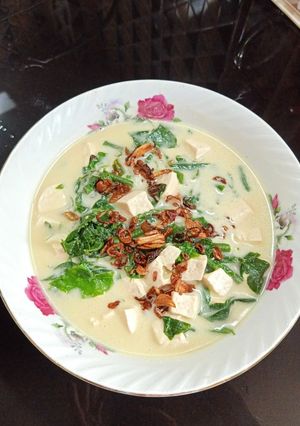 Foto resep Daun katuk tahu kacang santan