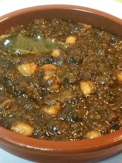 Una foto de Espinacas con garbanzos