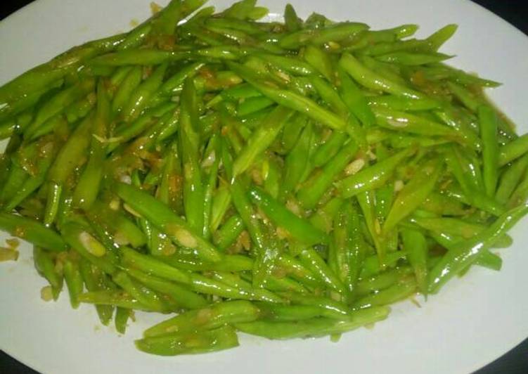 Buncis tumis rebon simpel