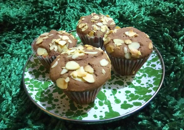 Muffin almond coklat