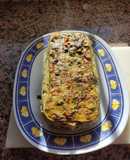 Pastel de verdura con bacon, atún y salmón