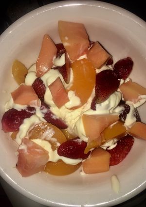 A picture of Strawberry Peach Ice cream.