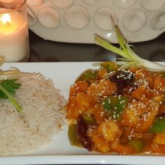 A picture of Sesame mango chicken🥭.