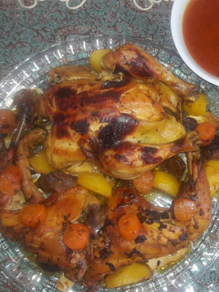 عکسی از دستور مرغ شکم پر همسر پز