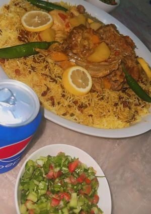 صورة لوصفة كبسة لحم غنم