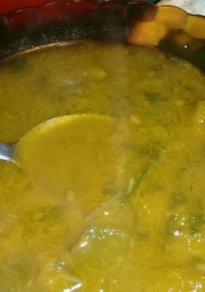 Una foto de Sopa de zapallo  plomo