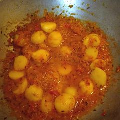 A picture of Homemade dum aloo.