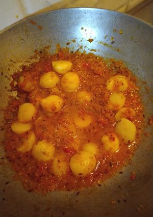 A picture of Homemade dum aloo.