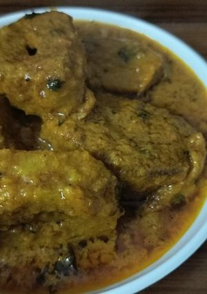 A picture of Soya chaap korma.