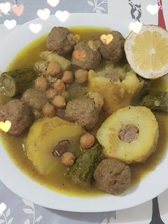 صورة لوصفة دولمة خضر محشية بالكفتة