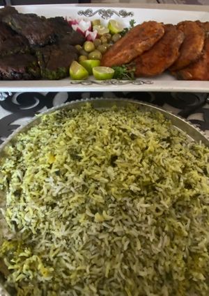 عکسی از دستور سبزی پلو